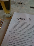 hotel de goudfazant amsterdam - wine list